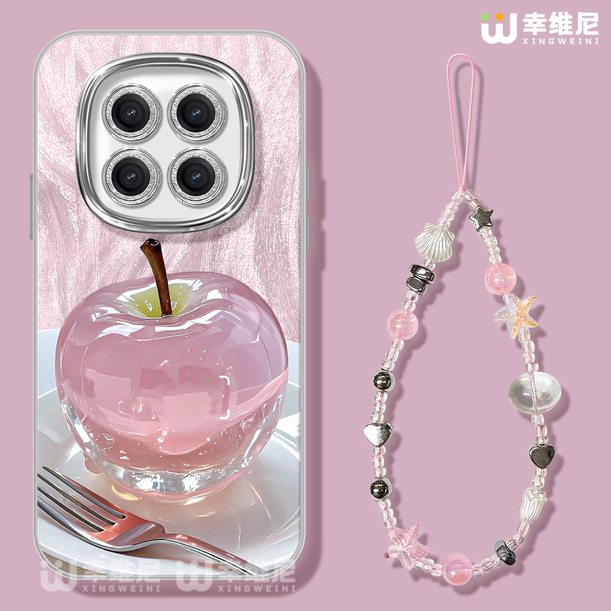 适用红米note14手机壳女款note13保护套小米note12pro防摔10pro全包镜头膜note12/11/9粉色苹果turbo硬14pro