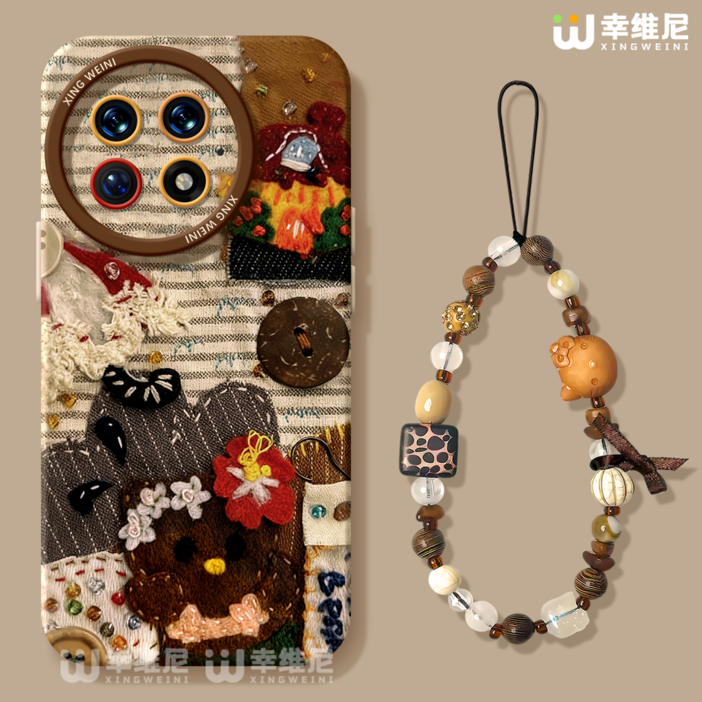 适用一加15手机壳女款1+12保护套硅胶一加10全包13T防摔9pro外壳9rt咖色小猫ace5竞速版新款1+10pro软壳+Ace6