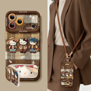 适用苹果17pro手机壳女款kt猫iphone16保护套15plus全包14promax防摔11/12软17air外8plus硅胶13pro秋冬xsmax