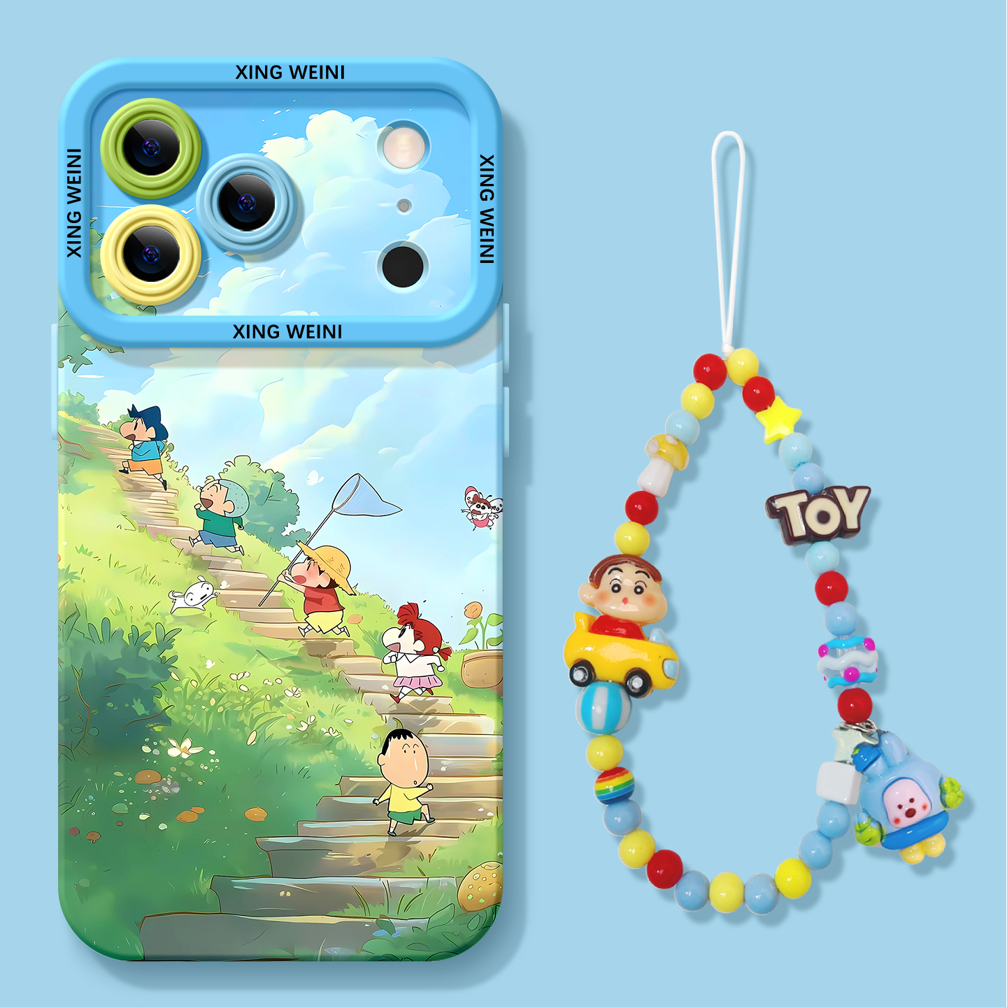 适用苹果17promax手机壳新款iphone17硅胶16郊游小新plus全包15防摔14女款13保护套12高级17air系列爆款手链