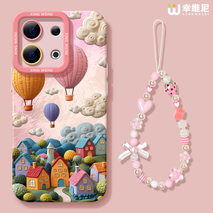 适用opporeno15手机壳女款reno13pro保护套11全包9pro硅胶9/8/6防摔reno7se高级oppo软壳12pro气球小镇reno14