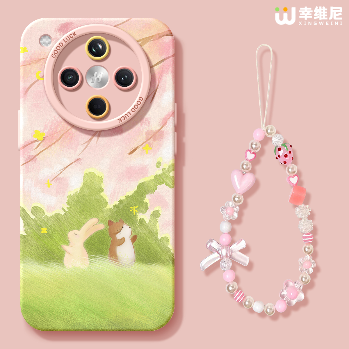 适用oppofindx9手机壳女款findx8spro保护套硅胶x7ultra全包防摔x6por外x5可爱oppo春天兔子x8pro新款软x7pro