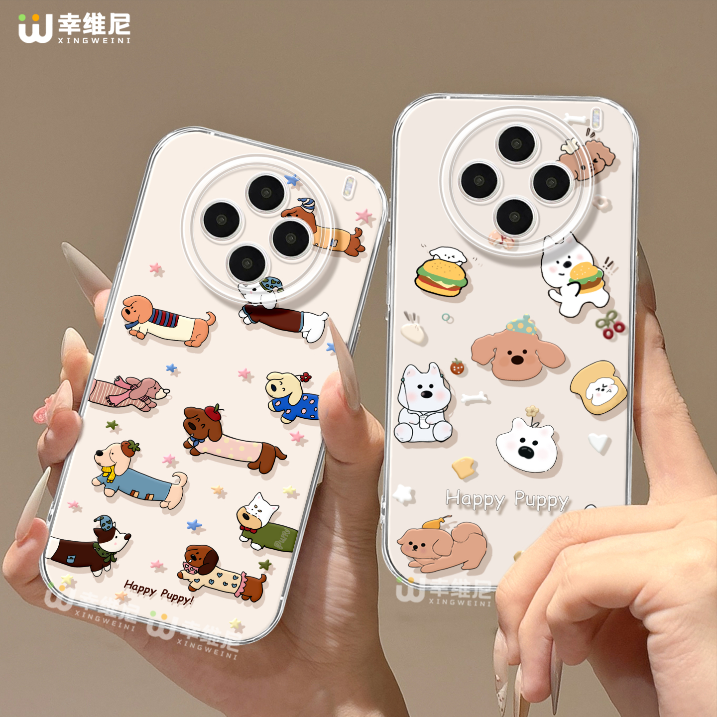 腊肠狗适用vivox300手机壳女x100s保护套x80pro硅胶s30全包s18防摔s19新款x200promini可爱s20软s17外x90透明