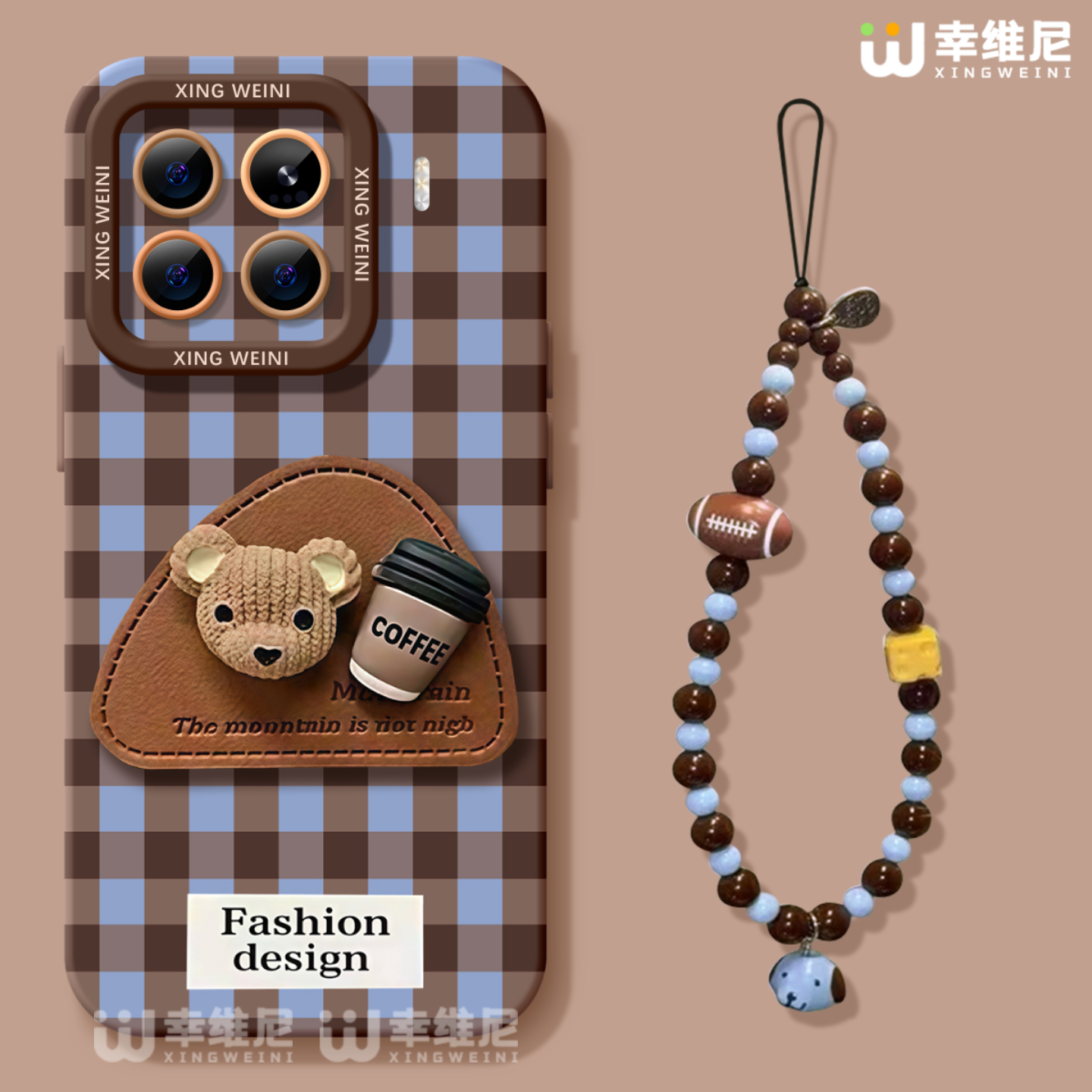 适用小米15spro手机壳女款17promax保护套新款14ultra全包防摔13pro硅胶11青春10por咖啡小熊12pro软civi5pro