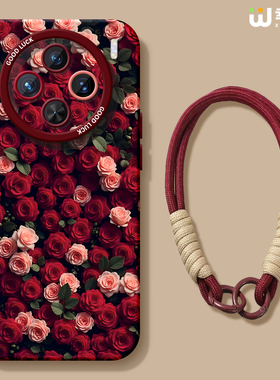 适用vivox300手机壳女款x200s保护套x100pro硅胶x80全包防摔x90pro+新款x200promini春天玫瑰pro+软x60外x90s