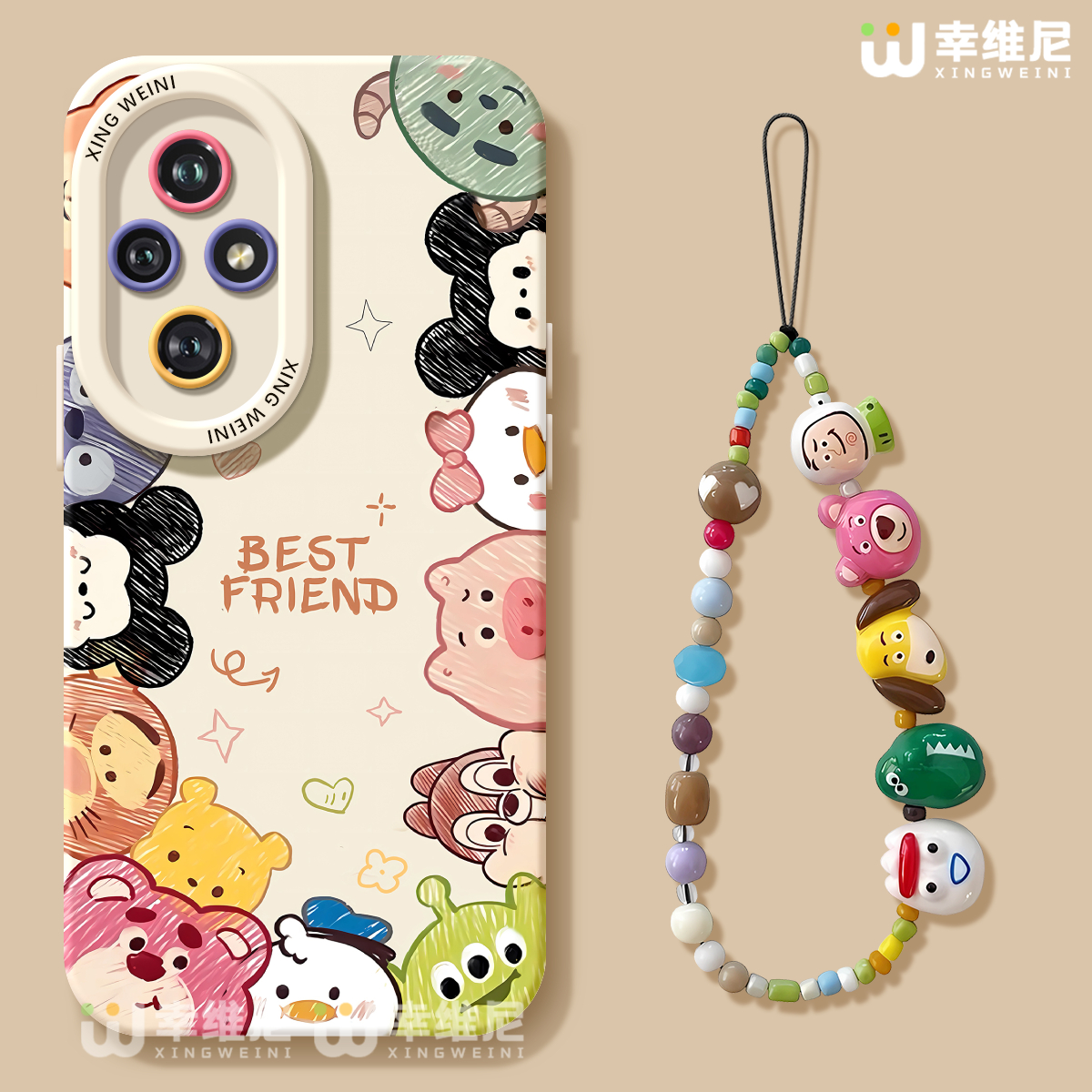 适用荣耀500手机壳女款400pro保护套90gt防摔200/70硅胶全包70pro+好看300Ultra可爱卡通80pro直屏软外100pro