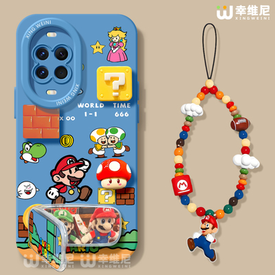 适用华为nova14手机壳马里奥nova13pro保护套novo12全包11硅胶9/8/7防摔10se活力版ultra带挂绳hi软nova14pro