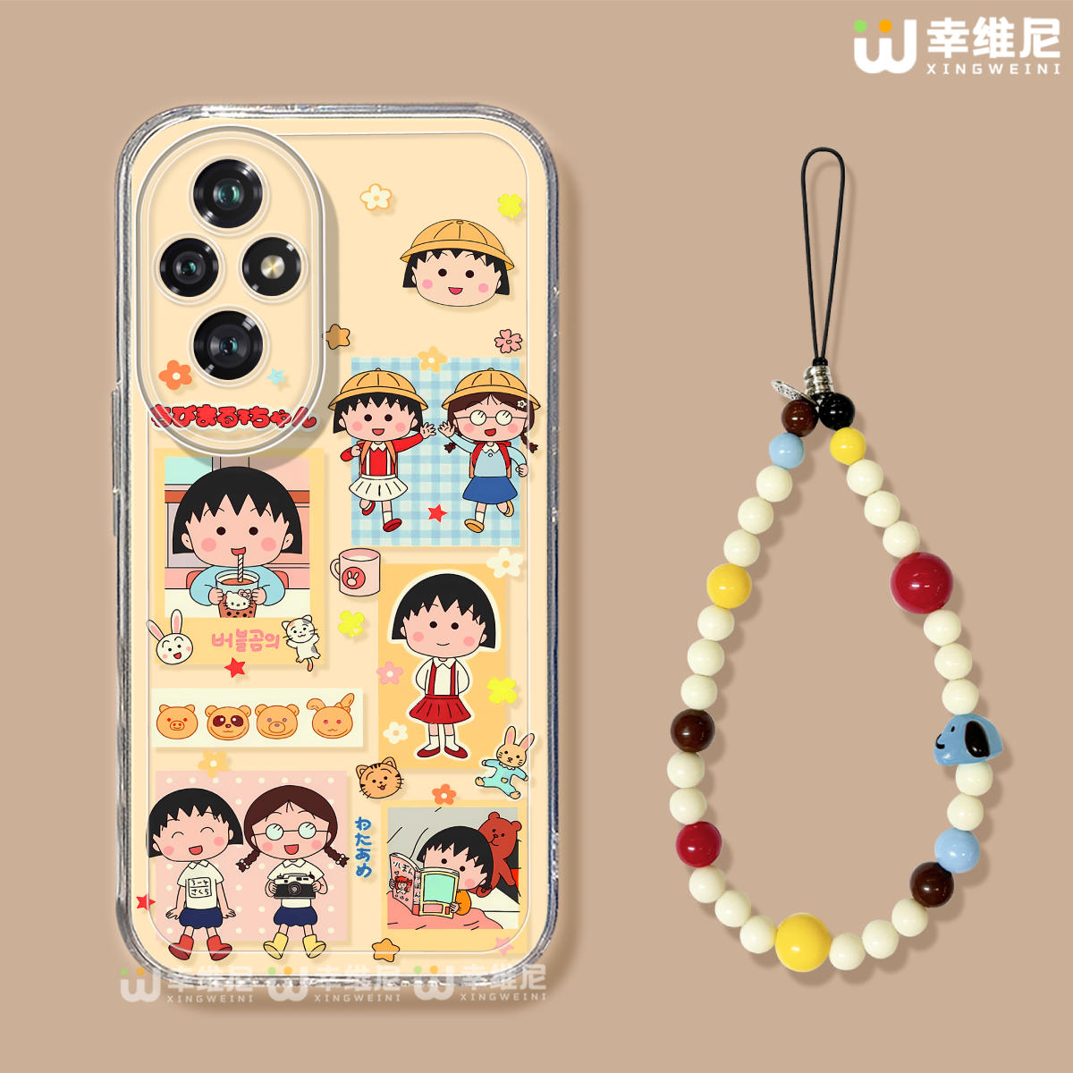 适用荣耀400手机壳80se女300pro保护套90gt防摔100硅胶全包70pro+卡通300Ultra樱桃小丸子80pro软x70i透明x60