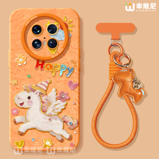 适用华为mate80pro手机壳红色mate70air保护套30硅胶全包mate60RS马年40por软壳meta50e新年飞马mate80promax