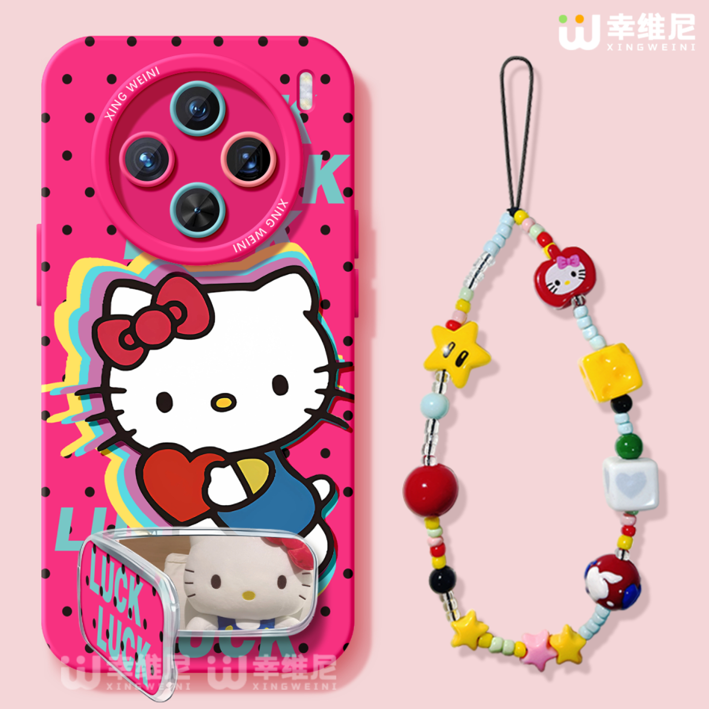 适用vivox300手机壳女款x200s保护套x100pro硅胶x80全包防摔x90pro+新款x200promini凯蒂猫pro+软x60支架x90s