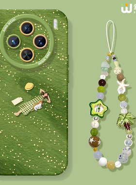 适用vivox300手机壳春天x200s保护套x100pro硅胶x80全包防摔x90pro+新款x200promini草原女孩pro+软x60外x90s