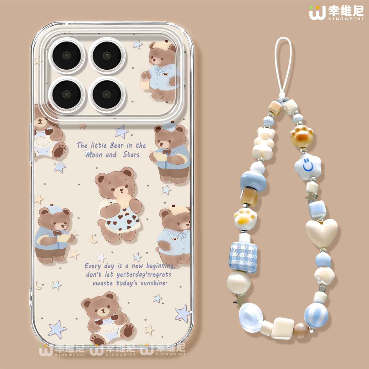 适用红米k90手机壳女款k70pro保护套小米k60全包可爱小熊k80至尊版redmi防摔k40por卡通k30软k50电竞透明硅胶