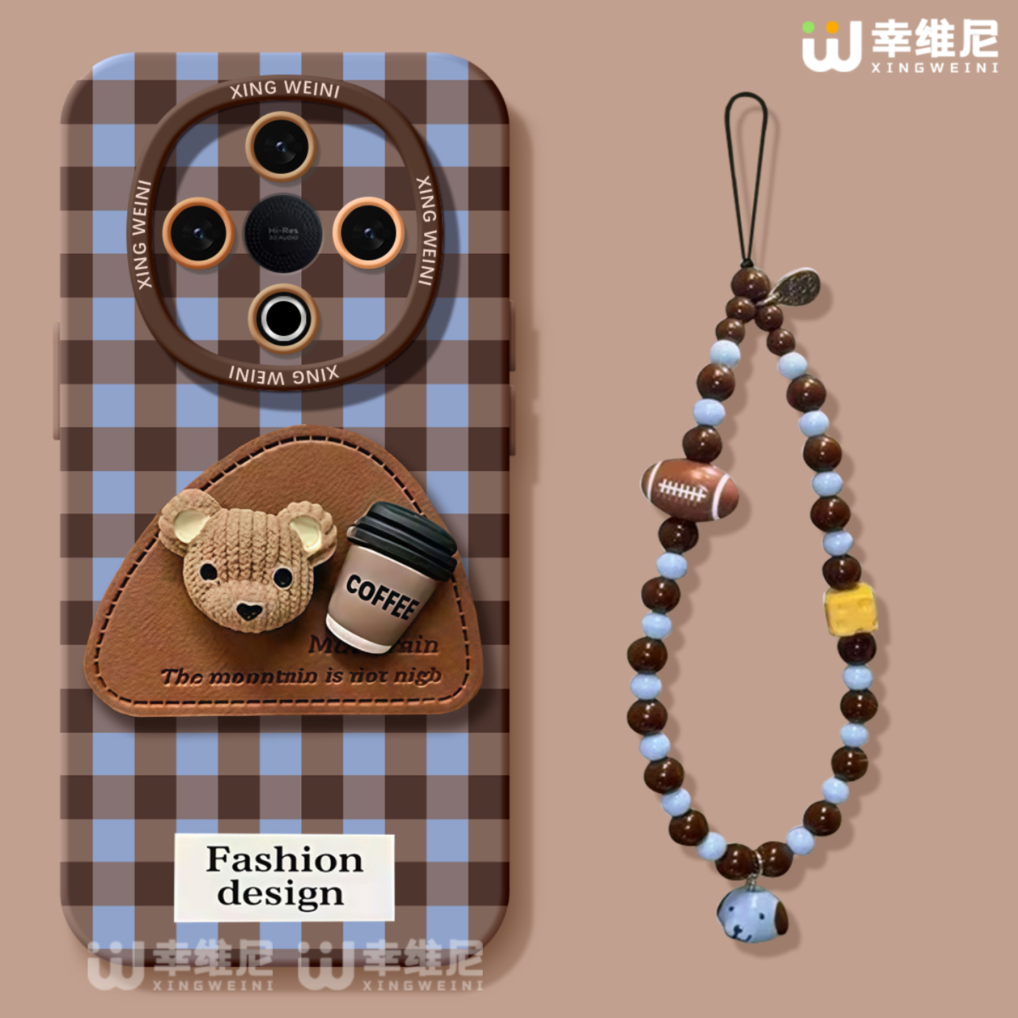 适用vivoY300手机壳女款y300pro保护套y95硅胶GT软vivoy97全包防摔y200i外壳y19咖啡小熊y33s新款y35卡通y100