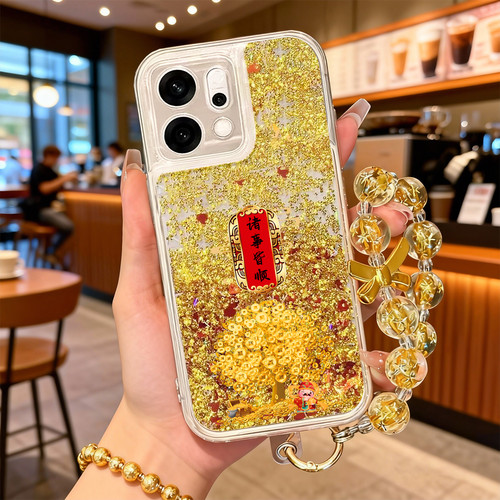 适用oppofindx9手机壳流沙findx8pro保护套x7ultra全包防摔x6马年x5硅胶0pp0摇钱树x7pro新年红色x3pro本命年