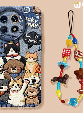 适用一加15手机壳女款1+12保护套硅胶一加10全包13T防摔9pro外壳9rt牛仔小猫ace5竞速版新款1+10pro软壳+Ace6