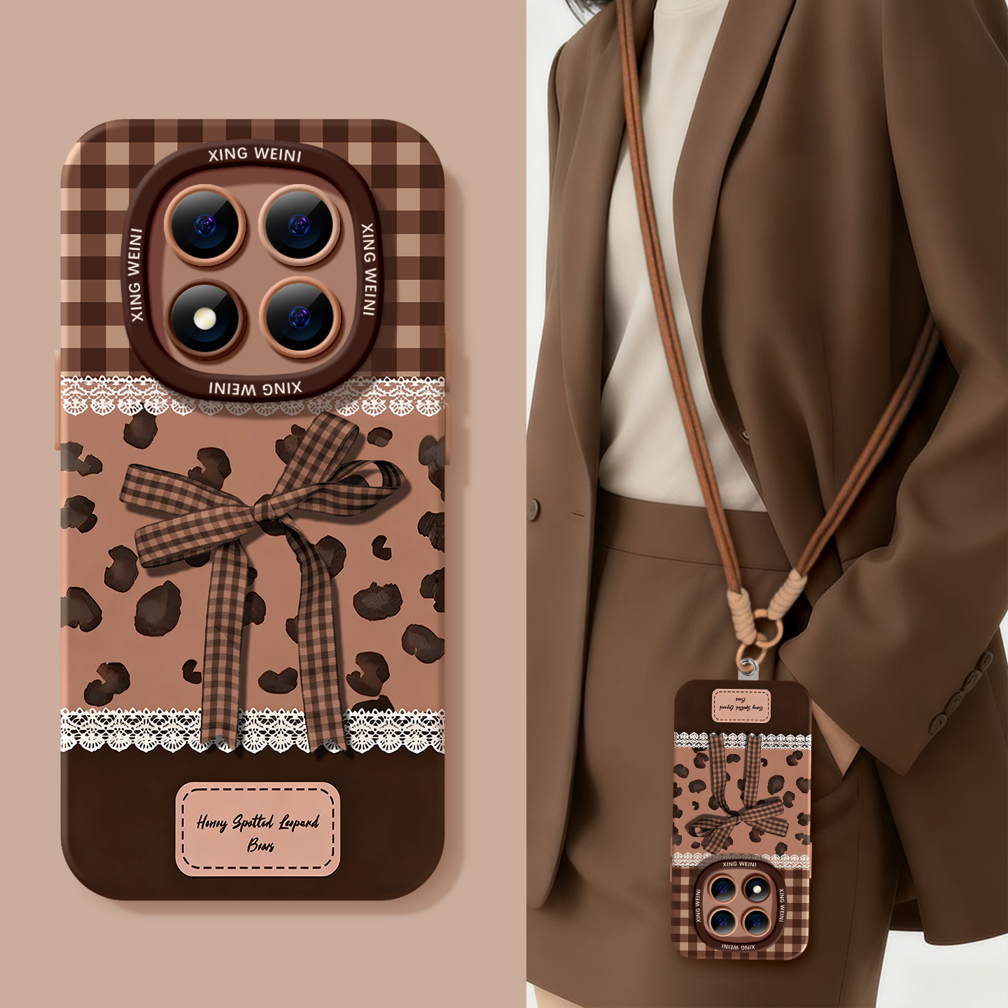 适用红米note15pro手机壳女note14保护套小米note13硅胶Turbo4防摔112pro全包note10软11豹纹蝴蝶结12turbo外