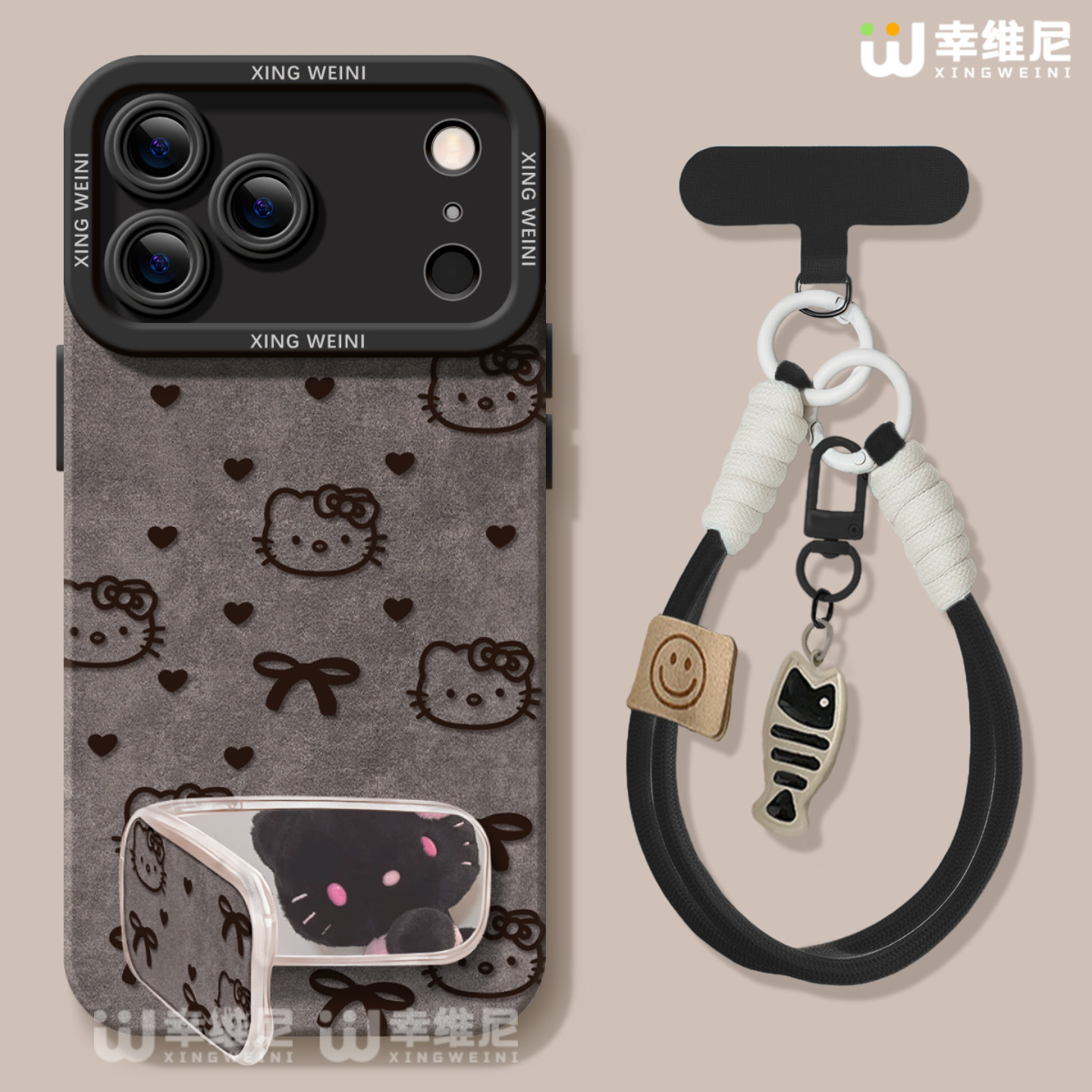 kt猫适用苹果17pro手机壳女款iphone16保护套15plus全包14promax防摔11/12软17air外8plus硅胶13pro挂绳xsmax