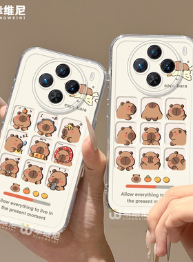 适用vivox300手机壳女款x200s保护套x100pro硅胶s30全包s18防摔s19新款promini卡皮巴拉s20软s50外x80透明x90