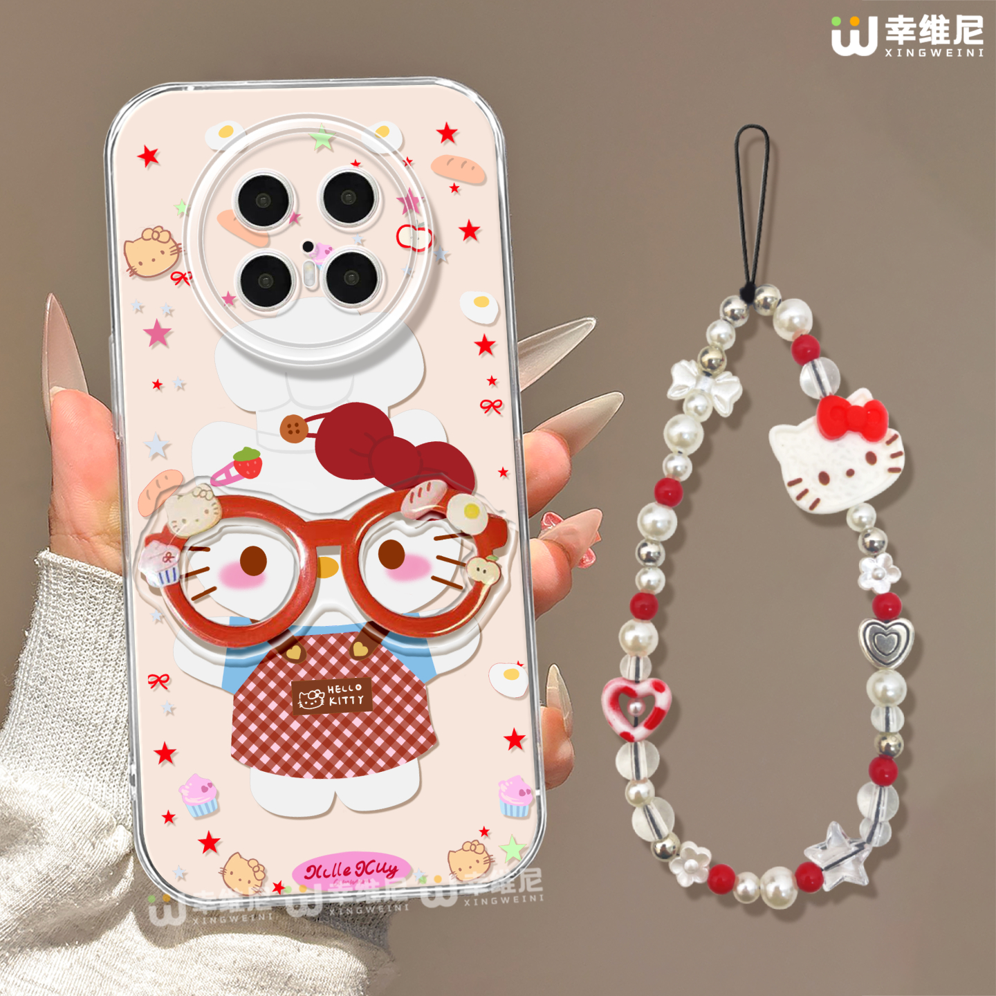 适用华为mate70pro手机壳女款mate60保护套30pro硅胶60pro+全包防摔40por软壳60RS透明meta50e眼镜KT猫mate70