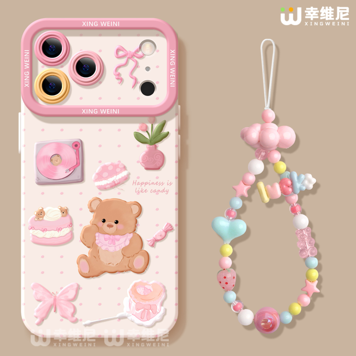 适用苹果17pro手机壳女款iphone16保护套15plus全包14promax新款11/12软17air外8plus硅胶13pro可爱小熊xsmax