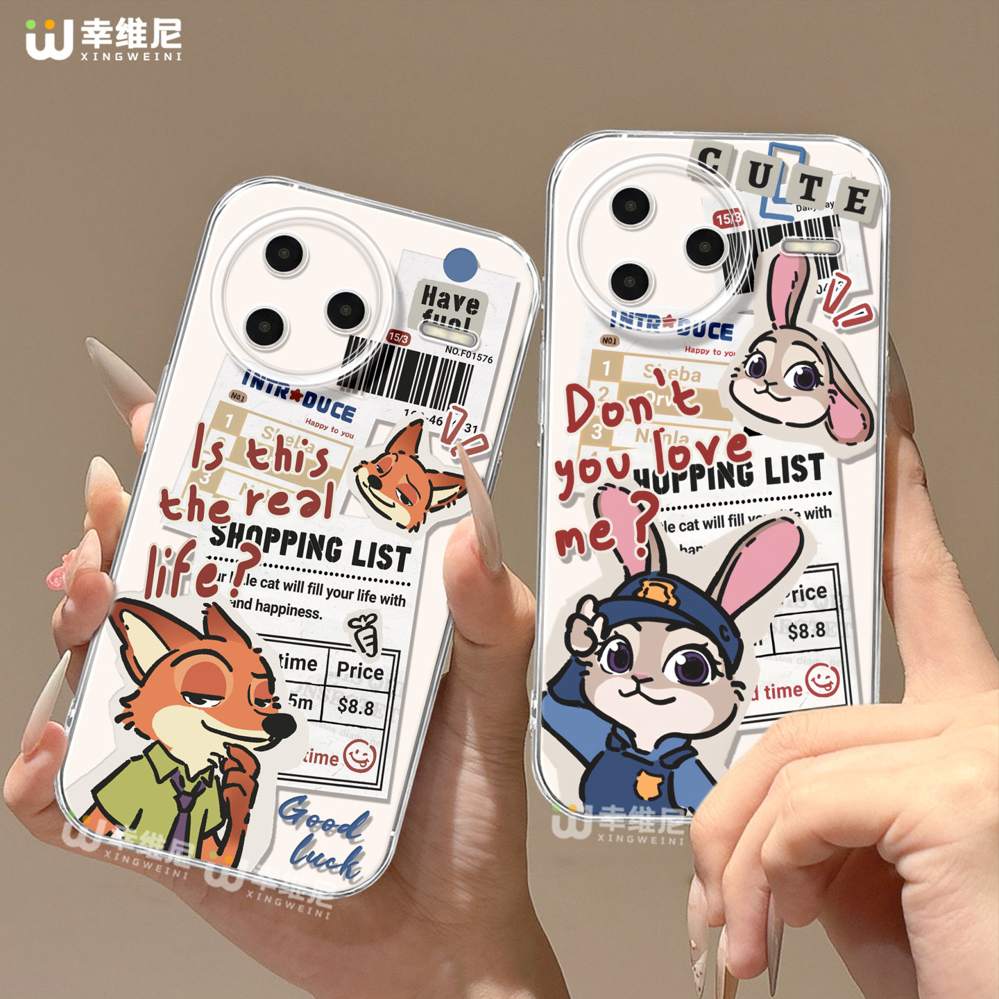 适用红米k90手机壳k70pro疯狂动物城小米k60全包硅胶k80至尊版redmi防摔k40por个性k30尼克朱迪软k50电竞透明