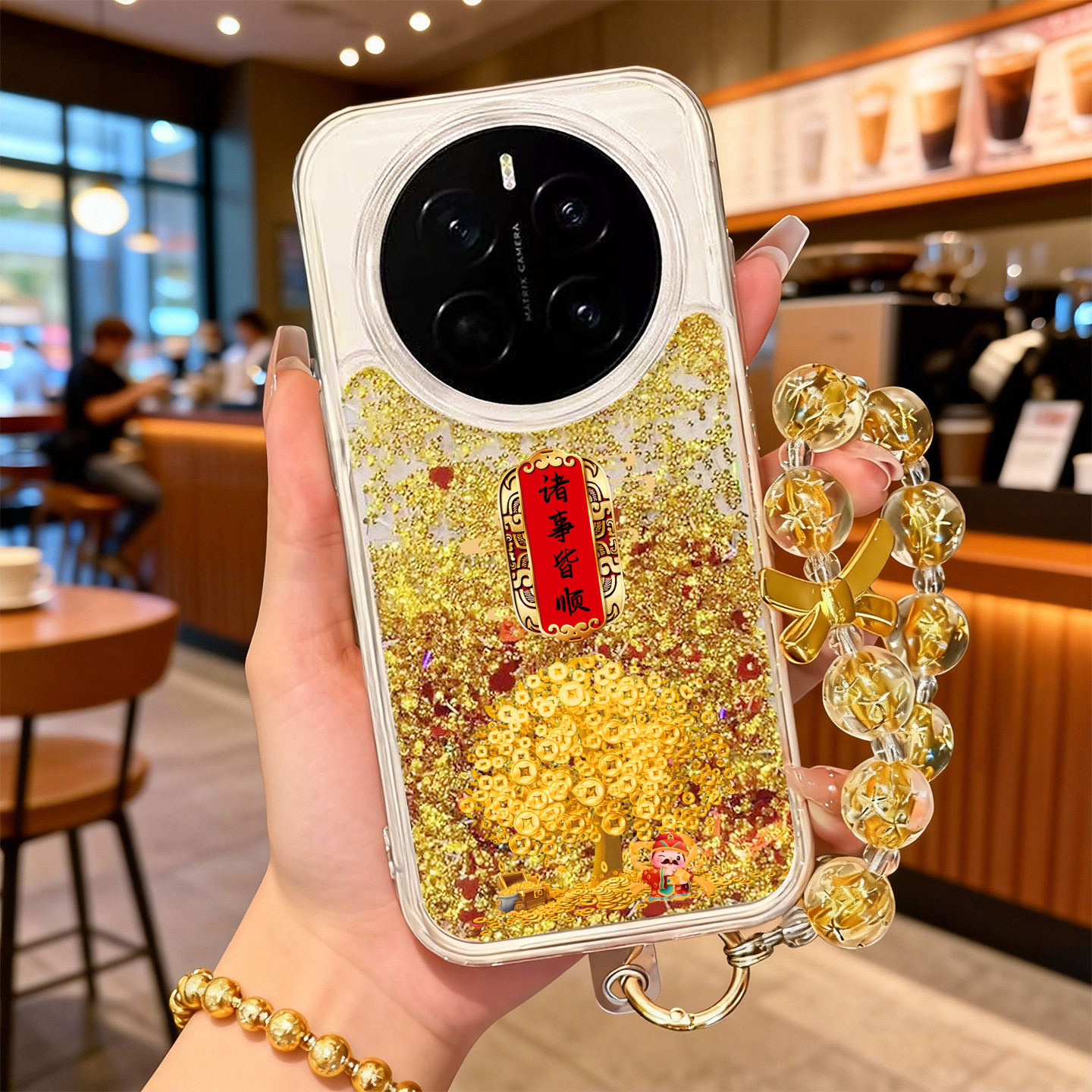 适用荣耀magic8pro手机壳流沙magic7保护套新年红色magic6全包马年硅胶魔术5por摇钱树magic4本命magic3防摔