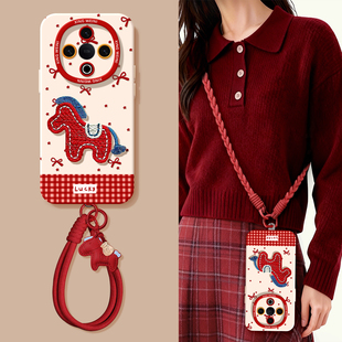 适用vivoY500手机壳马年y300pro刺绣红马y95硅胶GT软vivoy97全包防摔y200i外壳y19保护套y33s新年y35挂绳y100