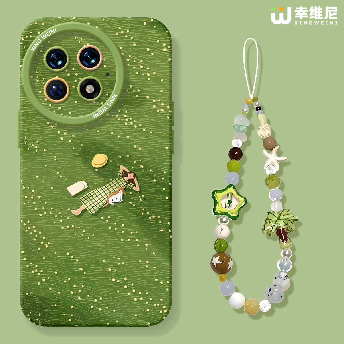 适用一加13手机壳春天1+12保护套硅胶一加10全包ace5防摔9pro外壳9rt草原女孩ace3新款1+10pro软壳ace竞速版
