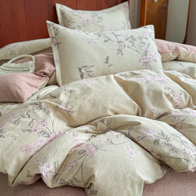 非遗鲁锦床上四件套纯棉全棉床单老粗布加厚被套床上用品礼品套装