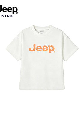 【Jeep】儿童大logo撞色T恤D362NT7670