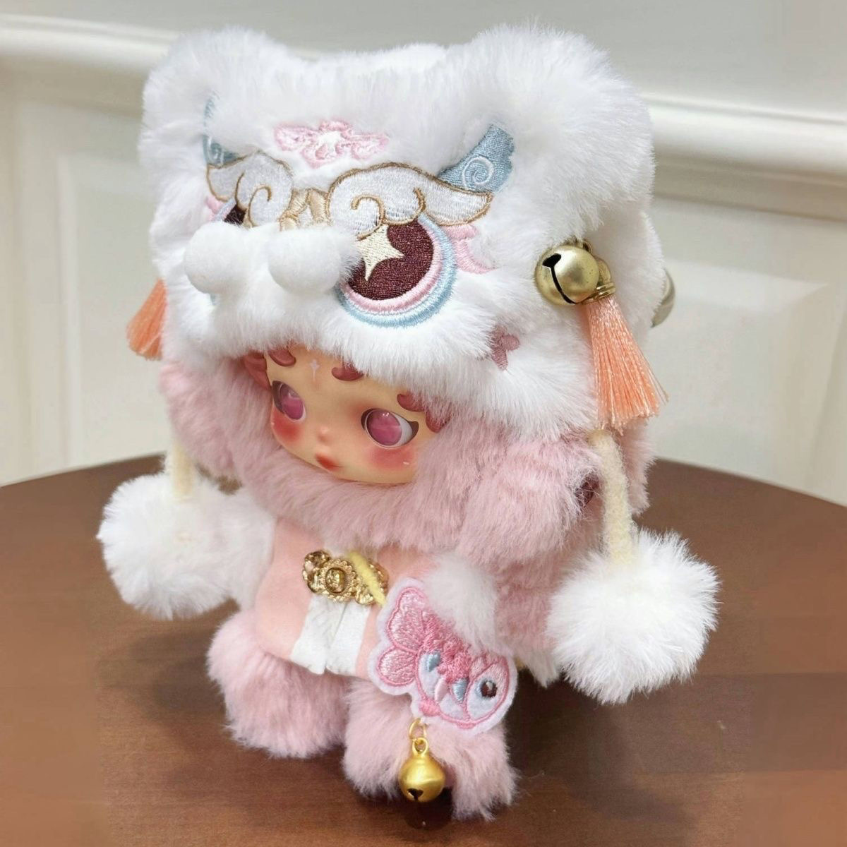 SKULLPANDA光织园搪胶公仔挂件SP娃衣新中式古风娃衣10cm拜年服