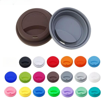 9cm硅胶防尘防漏杯盖圆形陶瓷玻璃塑料乐扣咖啡杯奶茶水杯盖子