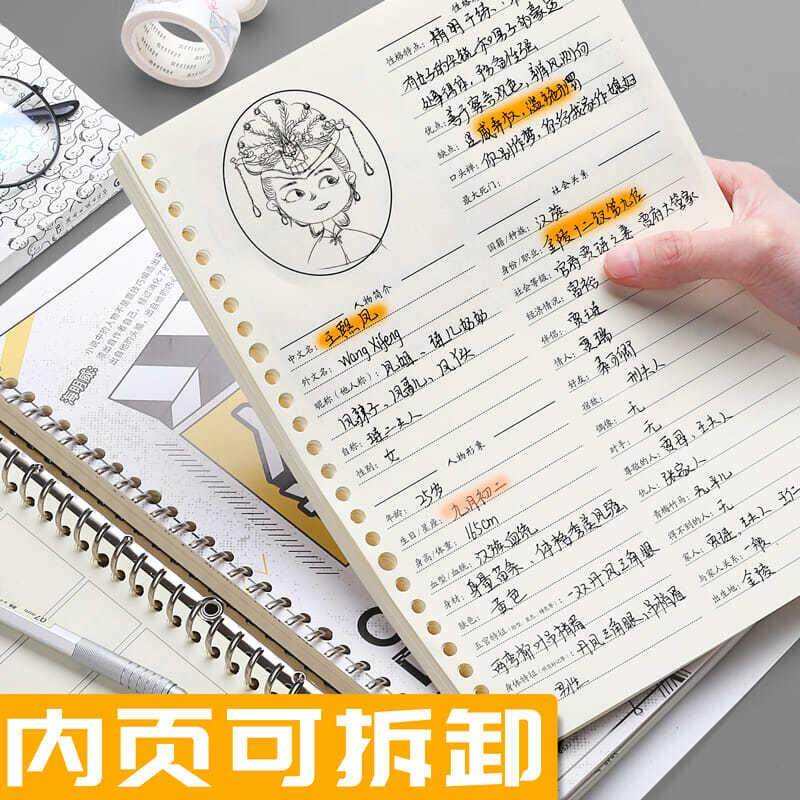 写小说专用本的本子小说写作神器小说人物设定本写作本角色动画