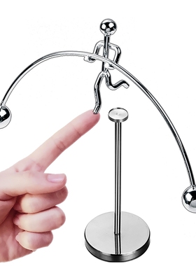 平衡小铁人牛顿摆球办公桌装饰永动机不停创意摆件物理磁悬浮玩具