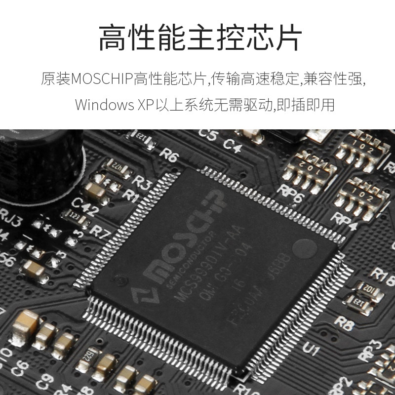 MOGE PCIE TO 4-PORT USB2.0 EXPANSION CARD SUPPORTS 2U SMALL CHASSIS HALF-HEIGHT BEZEL DRIVE-FREE 2029
