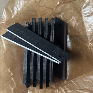 美工刀片100片装通用18mm宽度合金钢黑刀片 防锈油纸包装