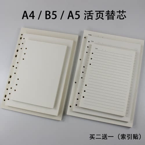 a5活页本6孔9孔活页替芯纸
