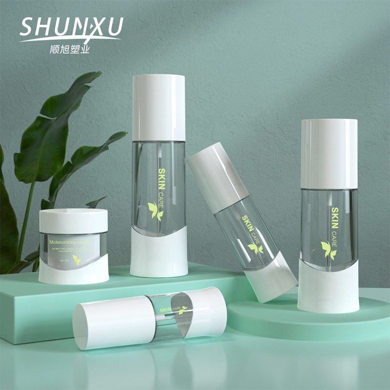 现货50ml100mlpet透明喷雾乳液分装瓶50g膏霜罐化妆品套装空瓶子