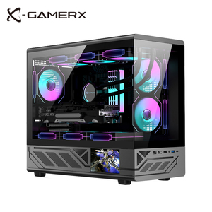 未知玩家H6无立柱海景房带屏幕玻璃侧透360水冷TypeC屏显电脑机箱