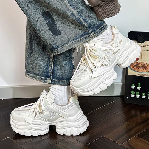 Warrior/回力2025厚底增高老爹鞋