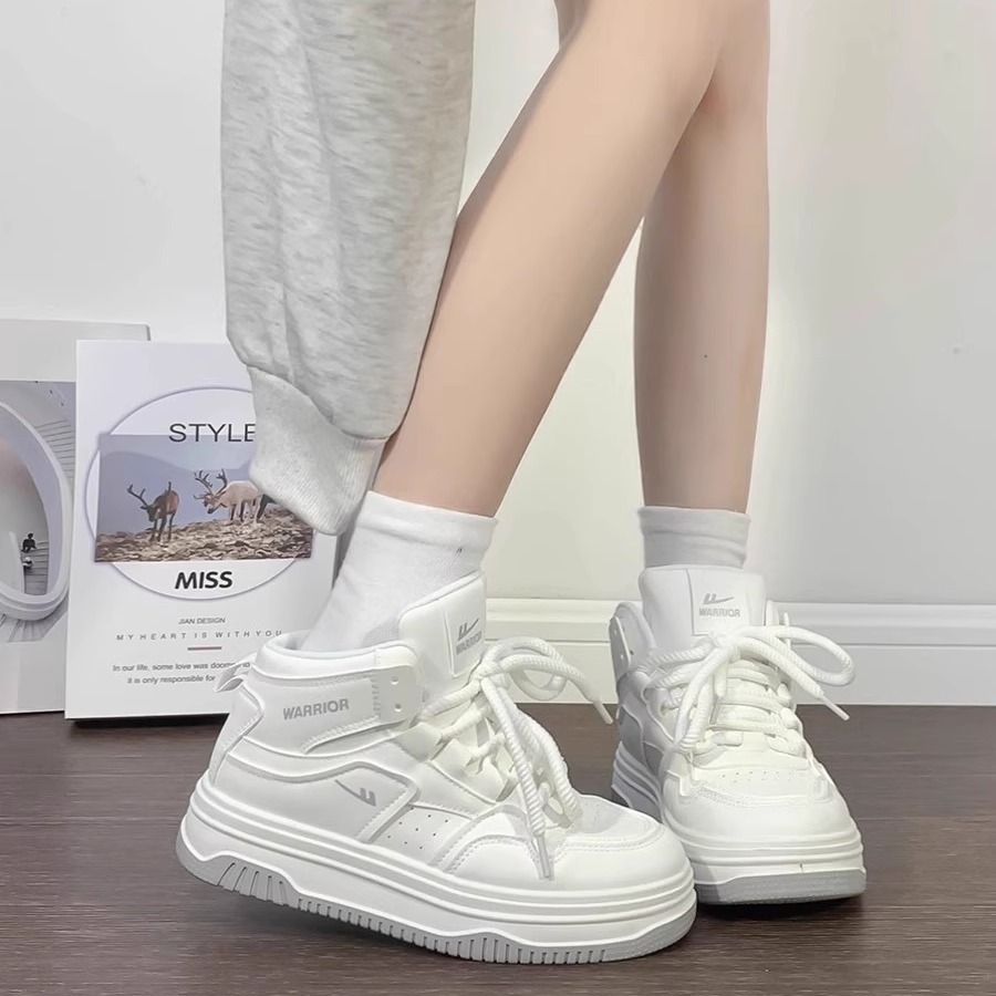 回力厚底高帮小白鞋女ins潮板鞋