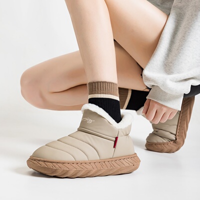 Warrior/回力女鞋加绒保暖雪地靴