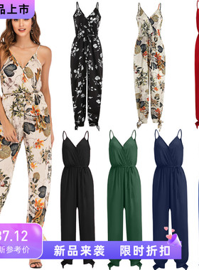 summer jumpsuit sexy gallus trousers big size casual pants女