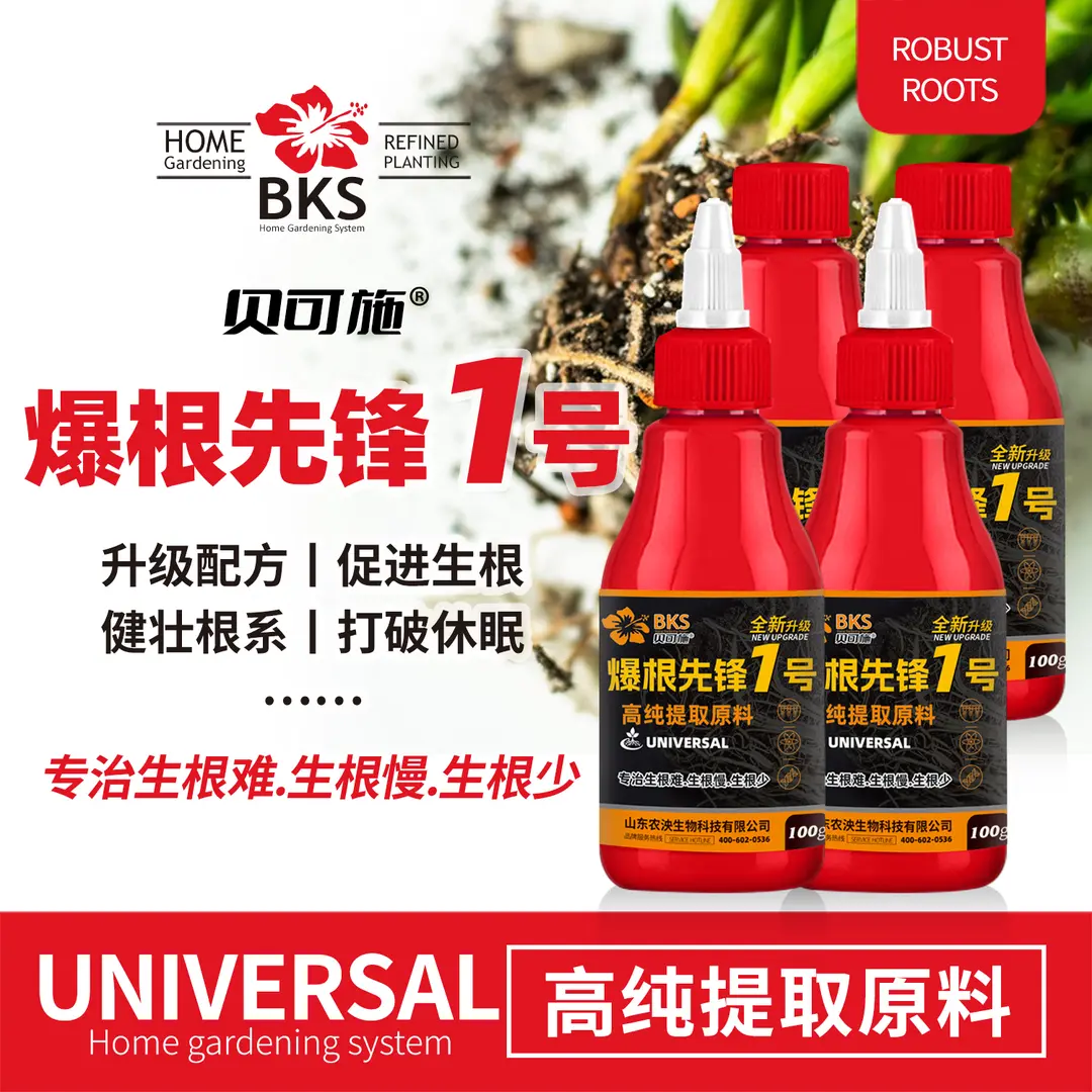 贝可施爆根先锋1号促进生根健壮根系催芽叶插花植物绿植复合肥