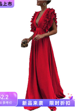 Plus Size Maxi Dress Womens Sexy Party Gown Long Dresses礼服