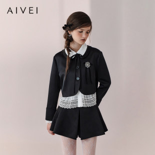 AIVEI欣贺艾薇2026春季 短外套XSV1A01S 日系少女学院风小个子西装
