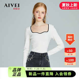 新簡(jiǎn)約可外穿內(nèi)搭燙鉆套頭針織衫 AIVEI欣賀艾薇2023秋季 P0560010