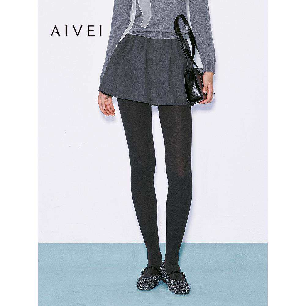 AIVEI欣贺艾薇2025冬季新不收边短裙减龄松弛感高腰伞裙XRV7Q11A