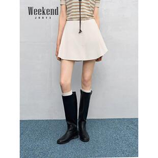 卓雅周末26春新款复古松弛通勤细条纹高腰A字短款半身裙XSW0Q14D