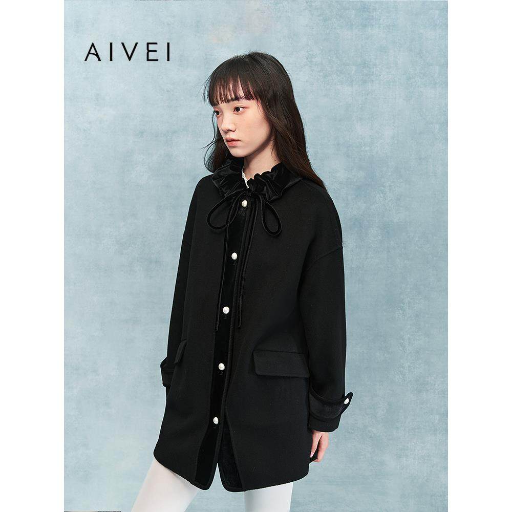 AIVEI欣贺艾薇2025冬季新日系小个子甜美减龄毛呢外套XRV7D07A,女装/女士精品,毛呢外套,淘宝优惠券,粉丝福利购,淘宝优惠卷